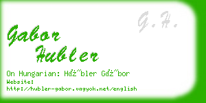 gabor hubler business card